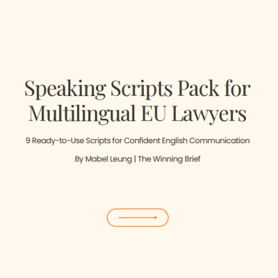 Speaking Scripts Pack for Multilingual EU Lawyers